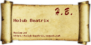 Holub Beatrix névjegykártya